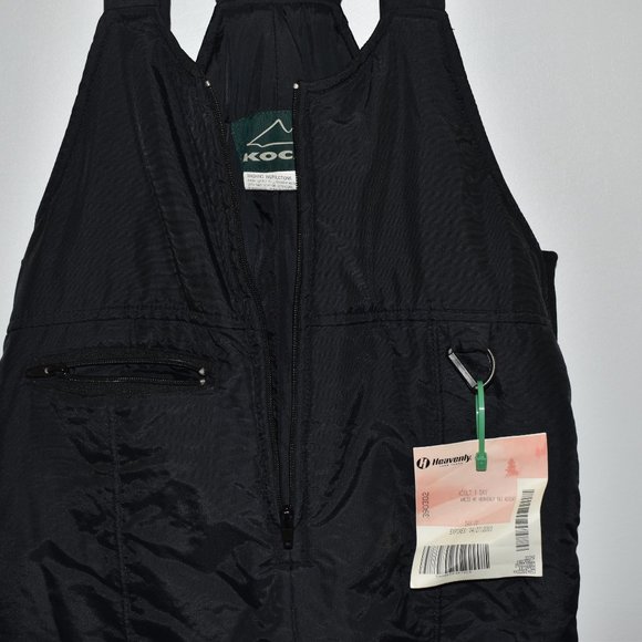 Kocal Men's New Black Snowsuit Overalls Size Small - Picture 4 of 9